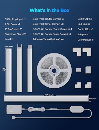 Govee RGBIC LED Strip Lights 32.8ft with Covers, Smart Lights Compatible with Alexa and Google Assistant, LED Diffuser Channel with LED Lights for Bedroom, Skirting Lines, Studio, Cabinet (Pack of 2) - Image 6
