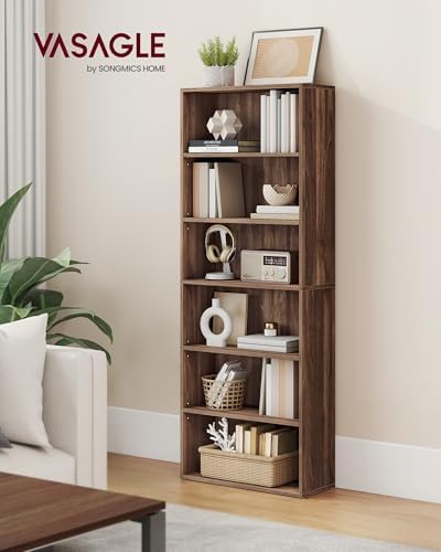 VASAGLE 6-Tier Bookshelf, Storage Organizer, 23.6 x 9.4 x 63.2 Inches - Image 2