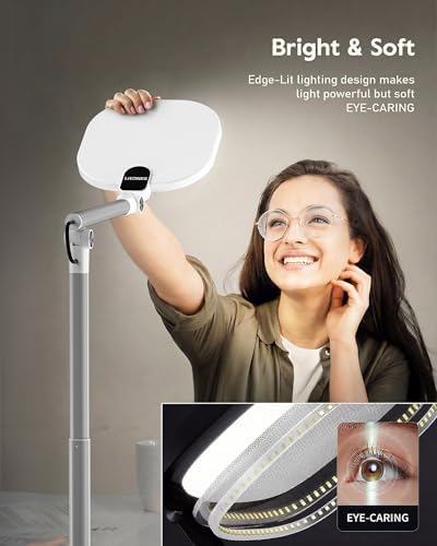 LitONES Tall LED Desk Lamps Home Office, Edge-Lit Eye-Care, 50 Light Modes - Image 2