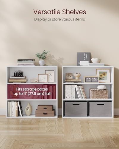 VASAGLE Set of 2 3-Tier Bookshelves, 31.5 Inches Wide - Image 5