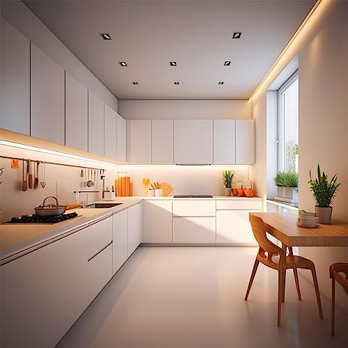 COB LED Strip Lights, Dotless LED Lights with Remote& App, 49.2ft Warm White 3000K Super Bright Dimmable 24V Flexible LED Tape Light,Kitchen Cabinet,Office,Stairs,Shelf Indoor Lighting. - Image 7