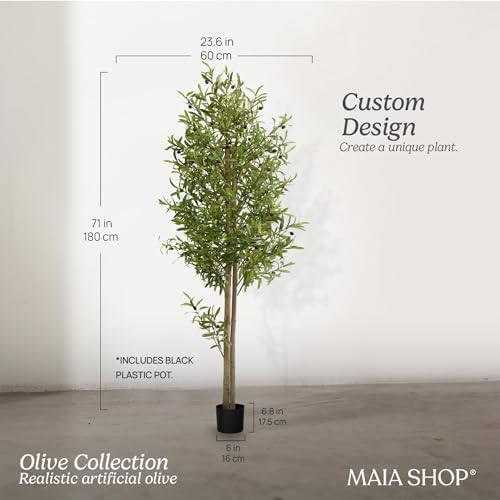 Maia Shop - Artificial Olive Tree - 6ft Indoor Faux Plant - Image 6