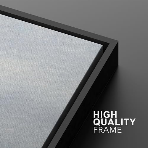 SIGNWIN Framed Canvas Print Wall Art Set Pastel Gray Watercolor Landscape Abstract Shapes Illustrations Minimal Decorative Boho Nordic Relax/Zen for Living Room, Bedroom, Office - 24"" x36 x2 Black - Image 5