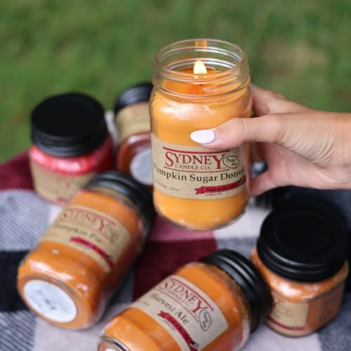 Soy Wax Fall Candles – Pumpkin Sugar Donut, Pack of 2 - Image 5