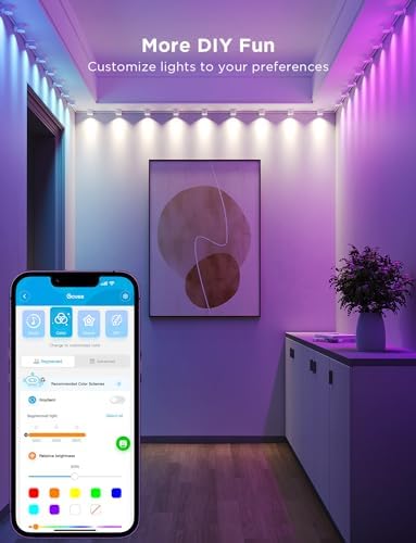Govee Smart RGBIC String Downlights, 32.8ft with 50 LEDs, White - Image 5