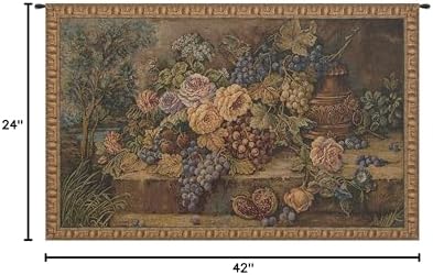 Decorative Bouquet with Grapes Floral Tapestry Wall Hanging 26 x 40 in - Image 7