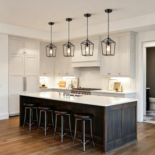 Sheetea 2 Pack Pendant Lights Kitchen Island, Modern Black Light Fixtures - Image 3