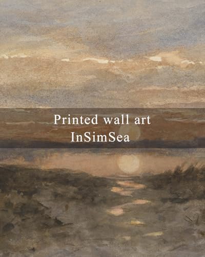 InSimSea Framed Canvas Wall Art, Vintage Coastal Landscape Painting, Rustic Nature Scenery Decor for Living Room Shelf Hallway,10x8 in, Earth Tones - Image 7