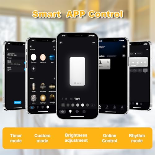 Lichaser 4 Pack LED Backlight Sheet White 6000K 24V 36W, Dimmable LED Panel Sheet Compatible with Alexa, Flexible Backlit Light Remote & APP Control, 19.7X9.7 Inch for Marble, Onyx, Quartz Countertop - Image 4