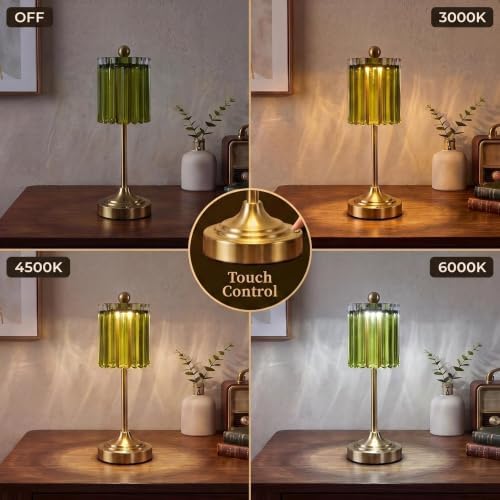 Vintage Cordless Accent Table Lamp 14" High - Image 6