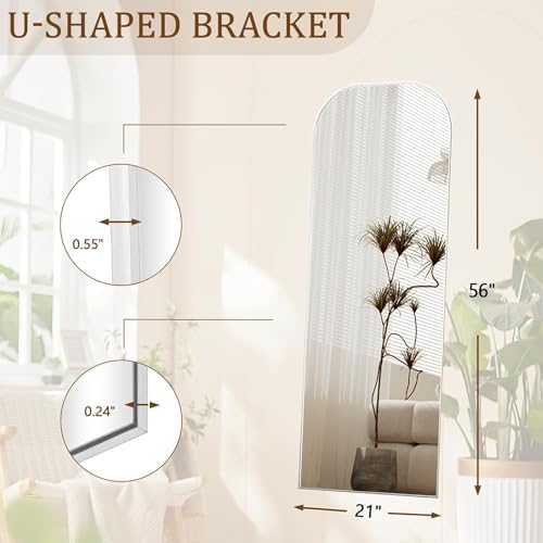 Koonmi Full Length Mirror, 56"x21" Mirror Full Length with Stand - Image 5