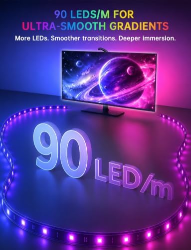 Upgraded TV LED Backlight with Sensor, LED Sync Lights for TV 55-65 Inch - Image 3