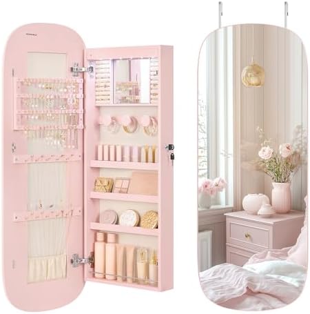 SONGMICS Jewelry Organizer, LED Jewelry Cabinet, Wall/Door Mounted by SONGMICSbySONGMICSHOME