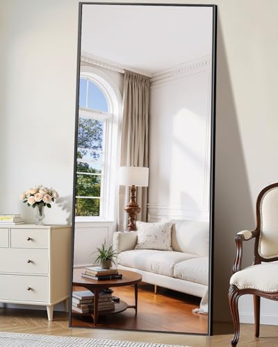 78"x35" Floor Mirror Full Length - Standing Mirror with Aluminum Alloy Frame, Large Body Mirror for Bedroom, Living Room, Wall Mounted or Leaning - Image 6