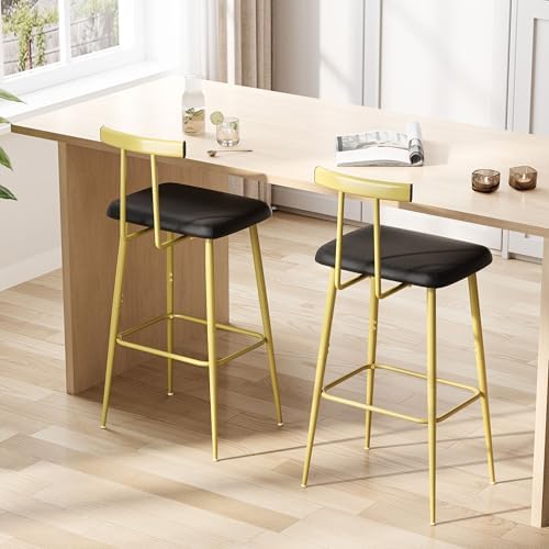 Kitchen Bar Stools set of 2,Stool Kitchen Counter,Gold Counter Height Stool by Unknown