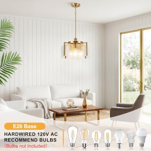 4-Light Adjustable Pendant Lights Kitchen Island,Gold Ceiling Pendant Light - Image 6