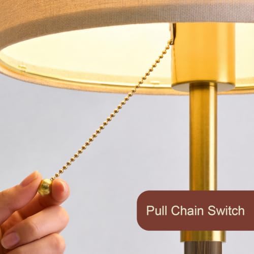 Wood Table Lamps 22" Mid Century Modern Lamps for Bedroom Living Room Lamps - Image 3
