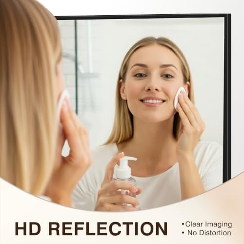 FICTOR Bathroom Vanity Mirror for Over Sink, 30" x 48", Black - Image 4
