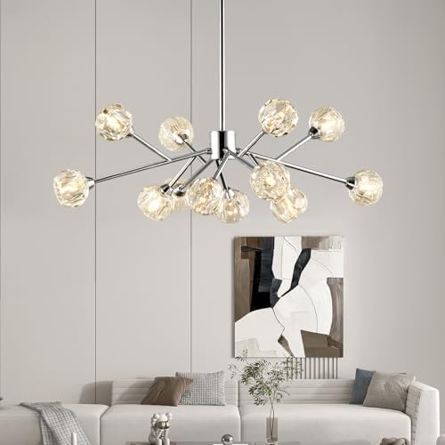 Weesalife Sputnik Chandeliers for Living Room，12 Lights D36'' Inch by Weesalife