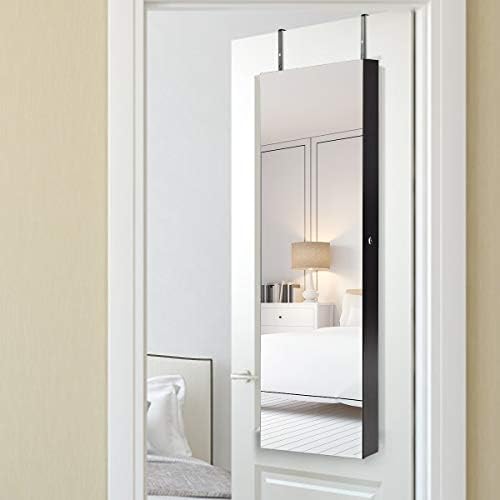 GIANTEX Wall or Door Mounted Jewelry Armoire with Full Length Mirror, 47.5" - Image 2