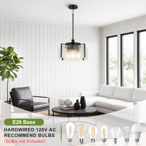 16" Modern Black Chandeliers for Dining Room Foyer Lighting Fixtures - Image 4