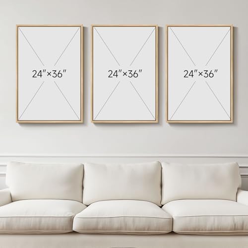 Large Framed Boho Mountain Landscape Wall Art for Living Room, 24x36 Inch - Image 3