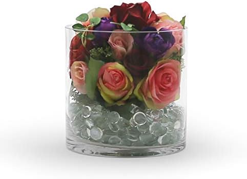 WGV Cylinder Vase, Width 8", Height 10", Clear Wide Large Diameter Flower Glassware, Floral Container, Planter Terrarium for Wedding Party Event, Home Accent Decor, 1 Piece - Image 7