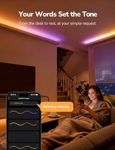 Lepro S1 AI Smart LED Strip Lights with IC 65.6FT 2.4G WiFi Bluetooth - Image 3