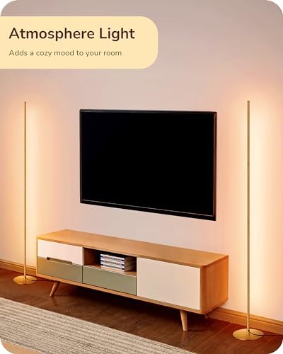 EDISHINE 59.84" Floor Lamps for Living Room, 3000K & Stepless Dimmable,Gold - Image 4