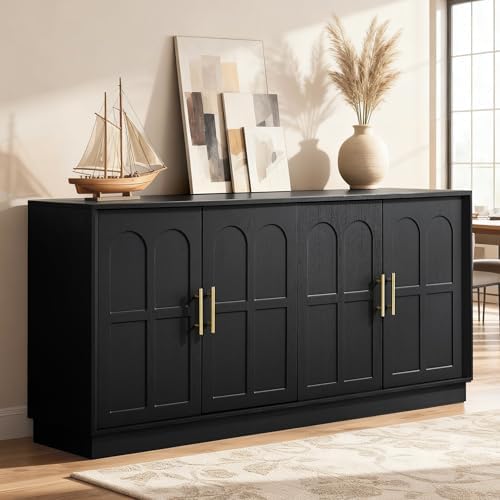 66.5" Sideboard Buffet Cabinet with Storage, Modern Credenza - Image 2