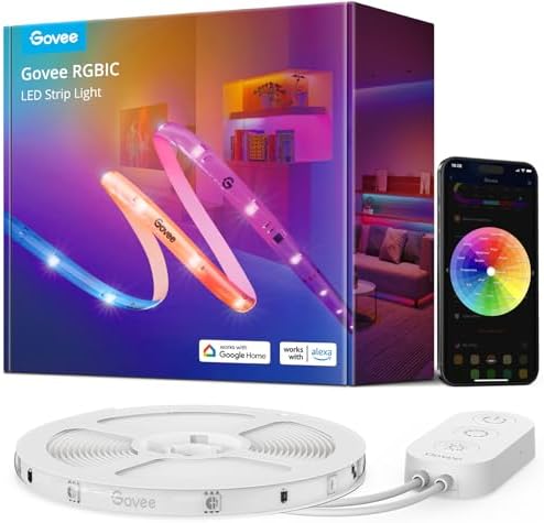 Govee 32.8ft RGBIC LED Strip Lights, Work with Alexa and Google Assistant by Unknown