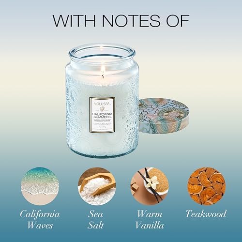 Voluspa California Summers Large Scented Candle Jar, 18 Oz, 100 Hr Burn - Image 3