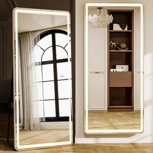 GLSLAND 65"x26" LED Mirror Full Length, Floor Mirrors with Lights - Image 6