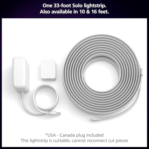 Philips Hue Indoor 33 Ft Smart LED Solo lightstrip Base Kit - 1 Pack - Control with Hue App - Compatible with Alexa, Google Assistant and Apple HomeKit - Image 2