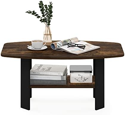 Furinno Simple Design 2-Tier Coffee Table, Amber Oak - Image 4