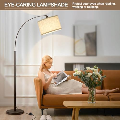 Luvkczc 71" Arc Floor Lamp for Living Room, with Adjustable Lamp Head - Image 4