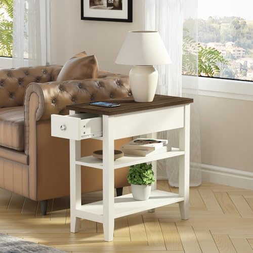 ChooChoo Side Table Living Room with Drawer and Shelf by ChooChoo