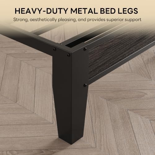 LIKIMIO Twin XL Bed Frame with Storage Headboard and Charging Station - Image 7