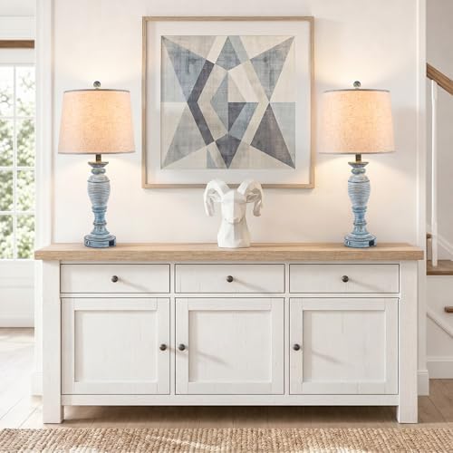 Farmhouse Table Lamps for Living Room, Touch Control, Set of 2 - Image 3