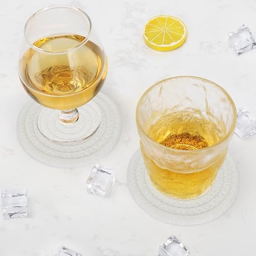 ABenkle Woven Coasters for Drinks Set of 6, Boho Absorbent Drinking Coaster, 4.3 Inch - Perfect Housewarming Gift, Home Decor, Bar Essentials for Coffee Table - Image 5