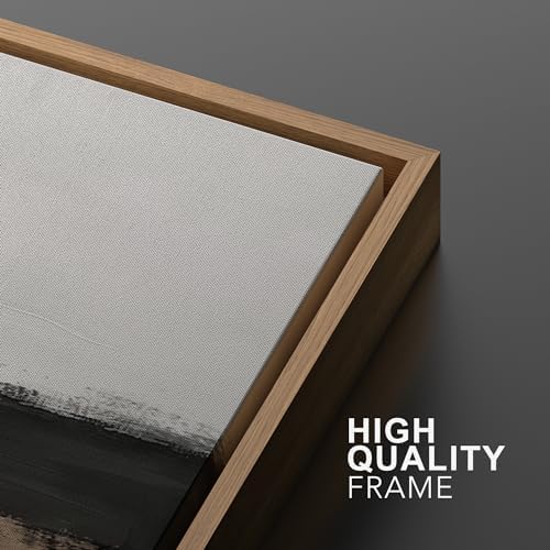 SIGNWIN Framed Canvas Print Wall Art Abstract Landscape Neutral Tones with Horizon Line Illustrations Modern Art Decorative Contemporary for Living Room, Bedroom, Office - 24"" x36 x2 Natural - Image 5