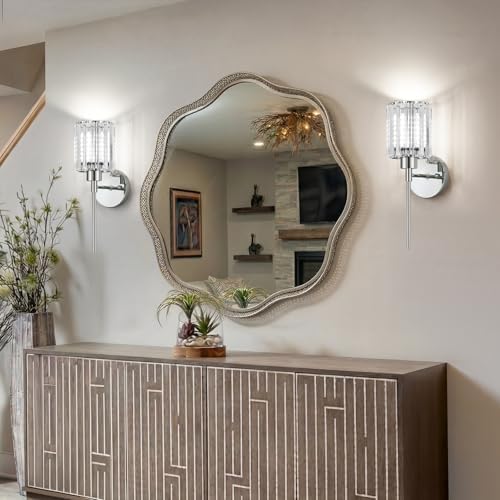 2-Pack Crystal Battery Operated Wall Sconces, Chrome Rechargeable Wireless Wall Sconce Lights with Dimmable Bulbs and Remote, 12 Colors and 3CCT Dimmable Crystal Lamps for Living Bedroom Dining - Image 6