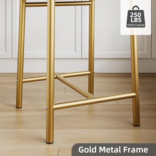Garvee 26'' Bar Stools Set of 4, Counter Stools with Back & Thick Cushion - Image 5