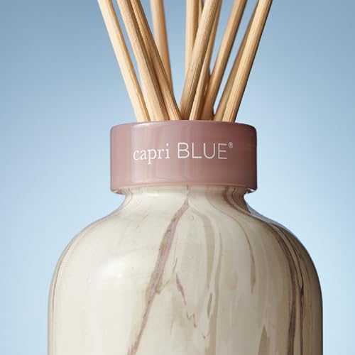 Capri Blue Modern Marble Reed Diffuser Set - Includes Reed Diffuser Sticks, Scented Oil & Glass Bottle - Luxury Scents for Bedroom Decor & Bathroom Air Freshener - Aloha Orchid (5.7 fl oz) - Image 5