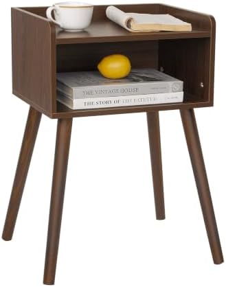 MaxSmeo Small Nightstand, Mid Century Modern Side Table for Small Spaces by MaxSmeo