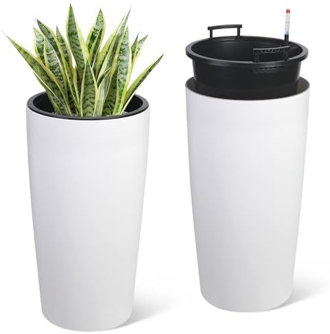 Garvee Tall Planters for Outdoor Plants, 30 in Planters Set of 2 by Garvee