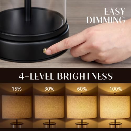 O’Bright Luma - Battery Powered Table Lamp (Black, 24-inch) - Image 3