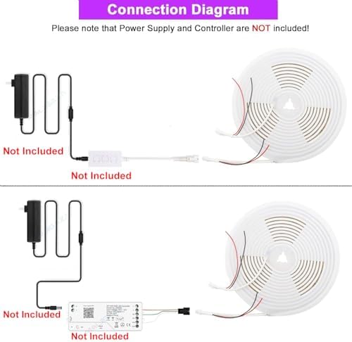 IP68 Waterproof Addressable COB LED Strip 12V 16.4ft WS2811 IC RGB Light - Image 6