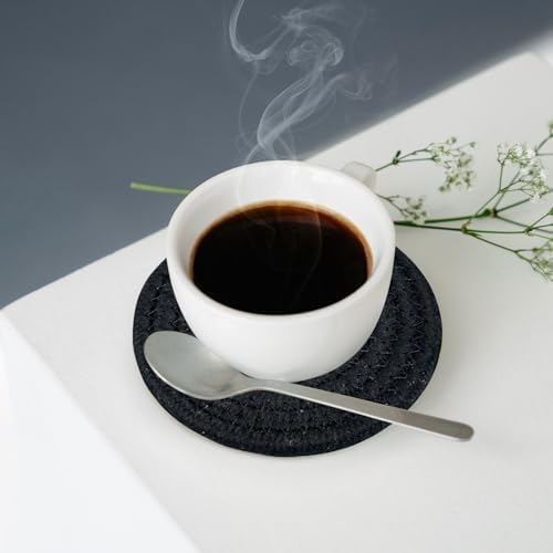 Woven Drink Coasters with Holder, Coasters for Drinks Set of 10 - Image 4