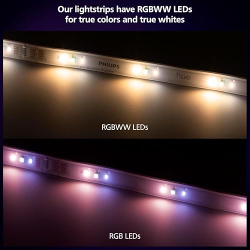 Philips Hue Indoor 33 Ft Smart LED Solo lightstrip Base Kit - 1 Pack - Control with Hue App - Compatible with Alexa, Google Assistant and Apple HomeKit - Image 4